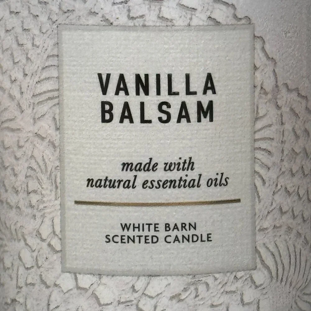 BBW Vanilla Balsam White Barn Bath & Body Works Mason Jar Single Wick Candle - Picture 3 of 10